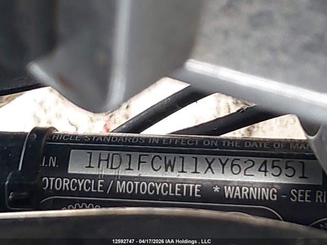 Продажа на аукционе авто 1999 Harley-davidson Flhtcui, vin: 1HD1FCW11XY624551, номер лота: 12592747