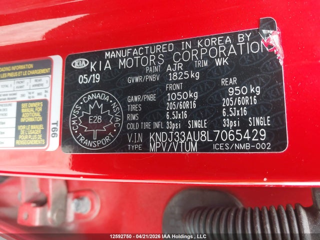 KNDJ33AU8L7065429 KIA SOUL EX