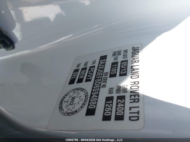 Продажа на аукционе авто 2013 Jaguar Xf, vin: SAJXJ0EF8D8S94880, номер лота: 12592756