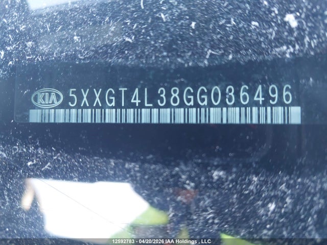 5XXGT4L38GG036496 KIA Optima Lx/lx+