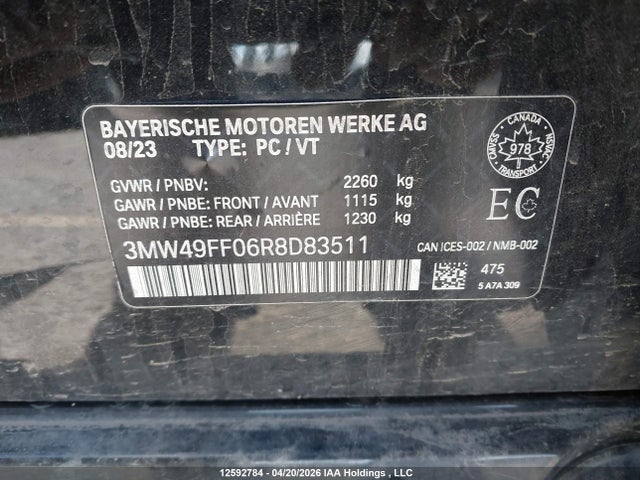 BMW M340i Xdrive 2024 3MW49FF06R8D83511 Image 9