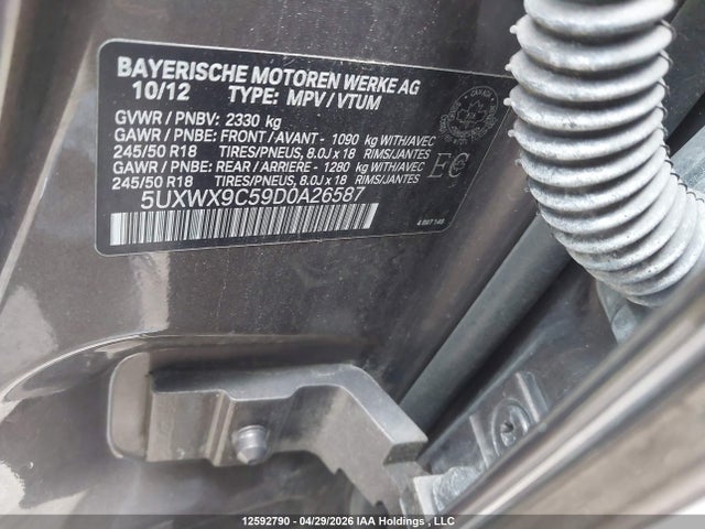 Продажа на аукционе авто 2013 Bmw X3 Xdrive28i, vin: 5UXWX9C59D0A26587, номер лота: 12592790