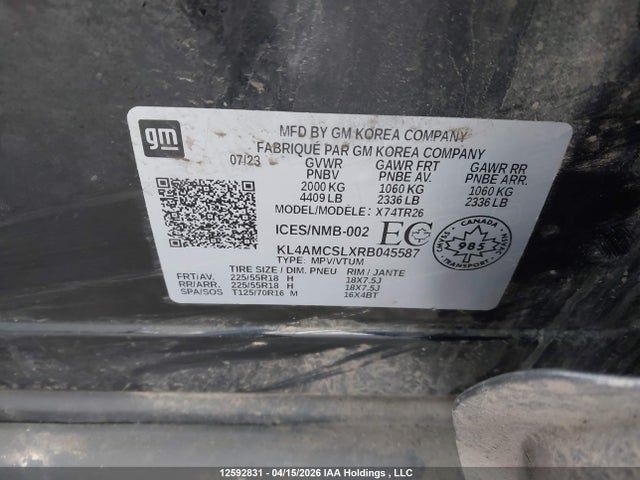 Aukcja sprzedaży 2024 Buick Encore Gx Preferred, vin: KL4AMCSLXRB045587, numer aukcji: 12592831