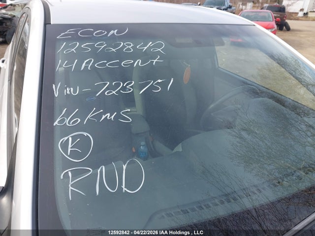 Продажа на аукционе авто 2014 Hyundai Accent Gl, vin: KMHCT4AE7EU723751, номер лота: 12592842