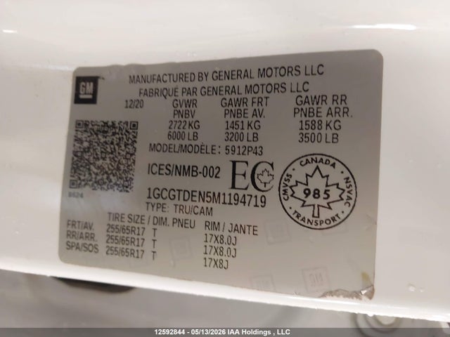 1GCGTDEN5M1194719 Chevrolet Colorado Z71