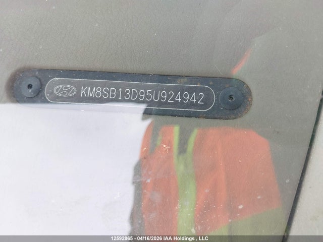 Auction sale of the 2005 Hyundai Santa Fe, vin: KM8SB13D95U924942, lot number: 12592865
