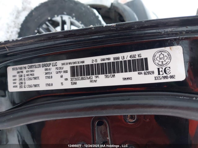 12495077 :رقم المزاد ، 3D73Y3CL8BG576453 vin ، 2011 Ram Ram 3500 Slt مزاد بيع
