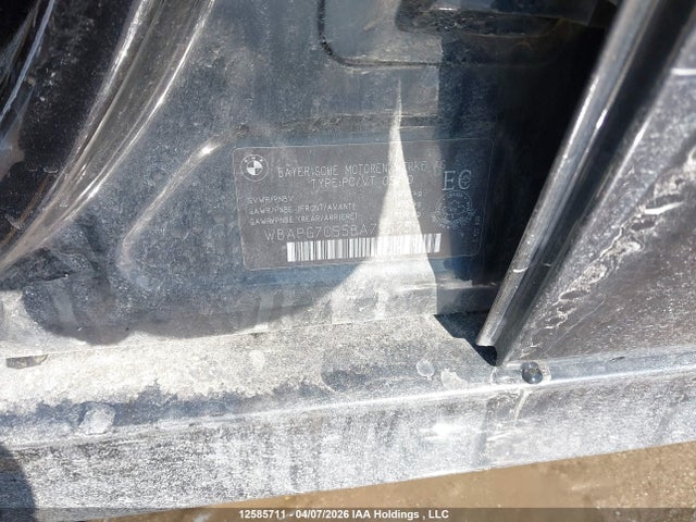 12585711 :رقم المزاد ، WBAPG7C55BA795759 vin ، 2011 Bmw 323 I مزاد بيع