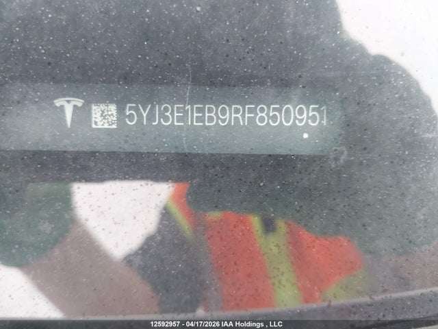 Aukcja sprzedaży 2024 Tesla Model 3, vin: 5YJ3E1EB9RF850951, numer aukcji: 12592957