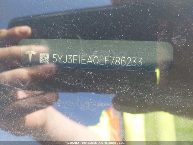 5YJ3E1EA0LF786233 Tesla Model 3 Standard Range Plus
