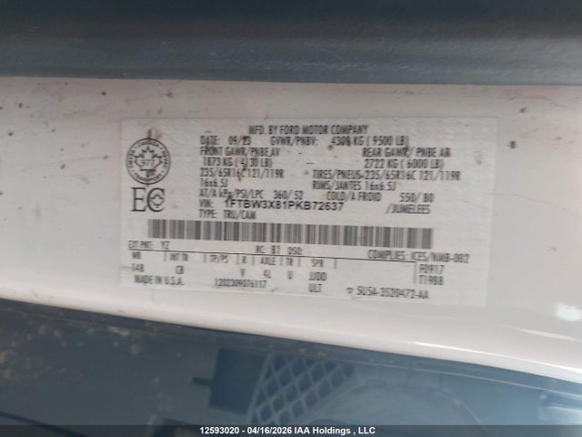 1FTBW3X81PKB72637 Ford Transit T-350