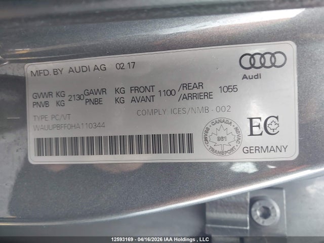 WAUUPBFF0HA110344 Audi A3 E-tron Premium