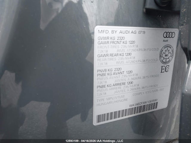 WA1AECF36K1083580 Audi Q3 2.0t Komfort