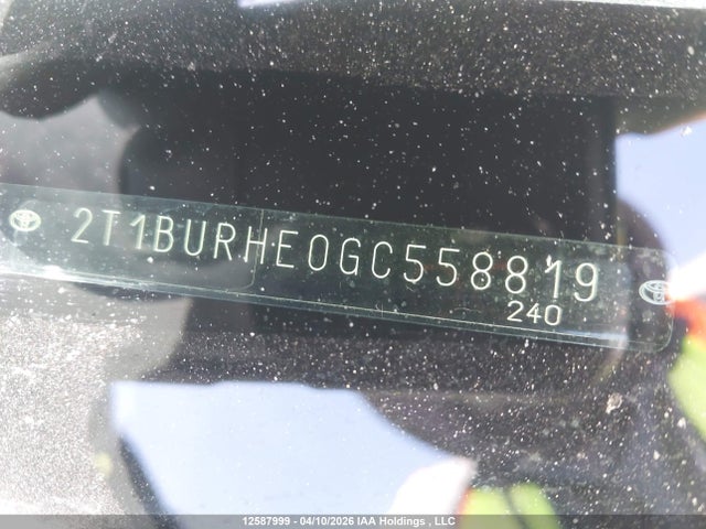 2T1BURHE0GC558819 Toyota COROLLA LE