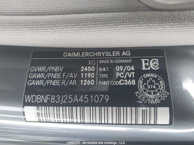 Aukcja sprzedaży 2005 Mercedes-benz S 430 4matic, vin: WDBNF83J25A451079, numer aukcji: 12593270