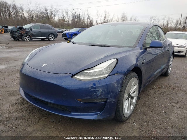 12593271 :رقم المزاد ، 5YJ3E1EA9NF258158 vin ، 2022 Tesla Model 3 مزاد بيع