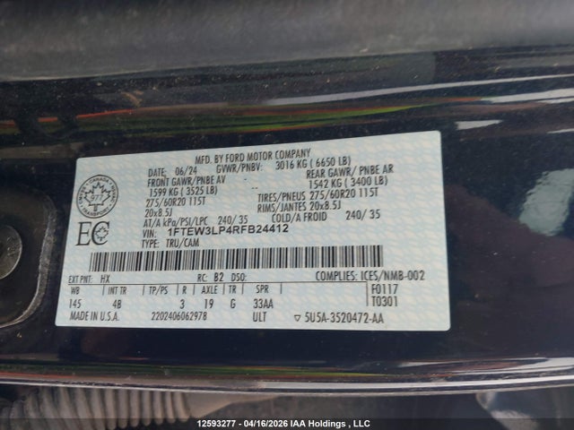 Ford F-Series 2024 1FTEW3LP4RFB24412 Image 17