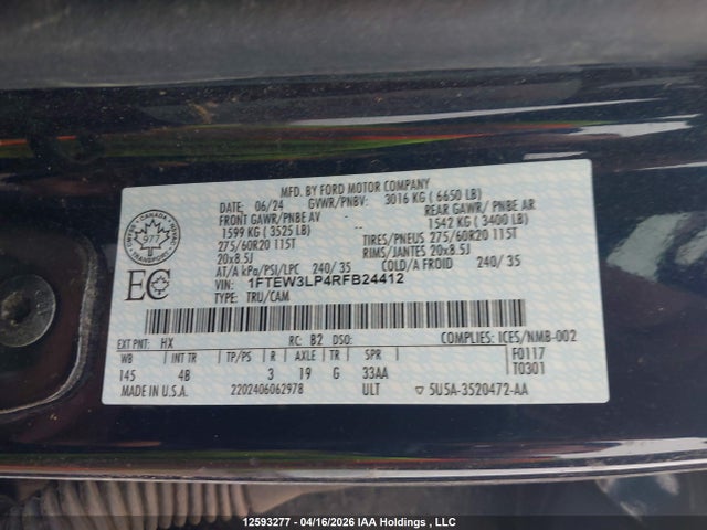 Ford F-Series 2024 1FTEW3LP4RFB24412 Image 9