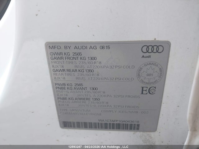 WA1C7AFP1GA043618 Audi Q5 3.0t Progressiv