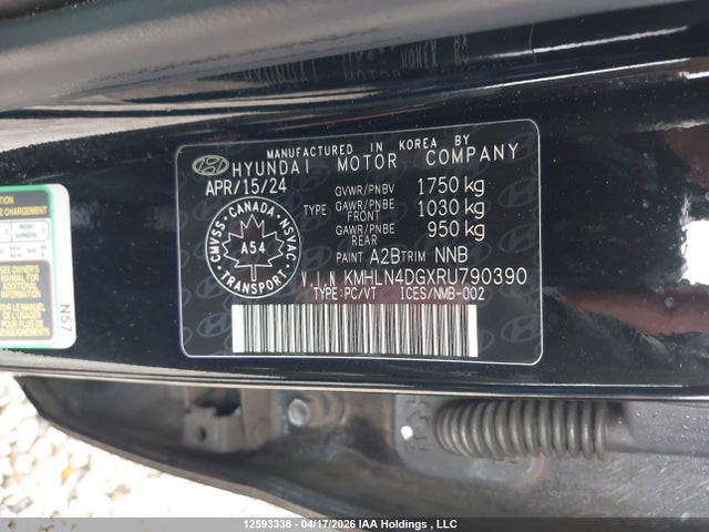 Aukcja sprzedaży 2024 Hyundai Elantra Luxury, vin: KMHLN4DGXRU790390, numer aukcji: 12593338