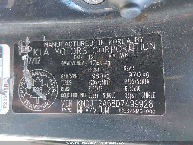Продаж на аукціоні авто 2013 Kia Soul 2.0l 2u/2.0l 4u/2.0l 4u Burner/2.0l 4u Luxury/2.0l 4u Retro, vin: KNDJT2A68D7499928, номер лоту: 12593341