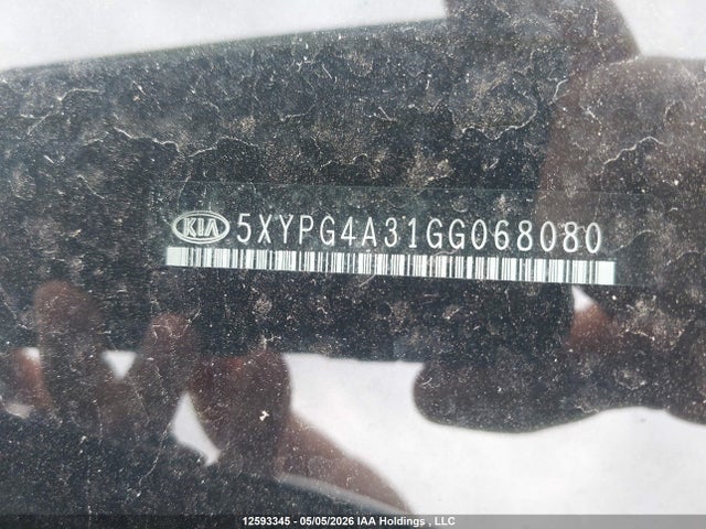5XYPG4A31GG068080 KIA Sorento 2.4l Lx
