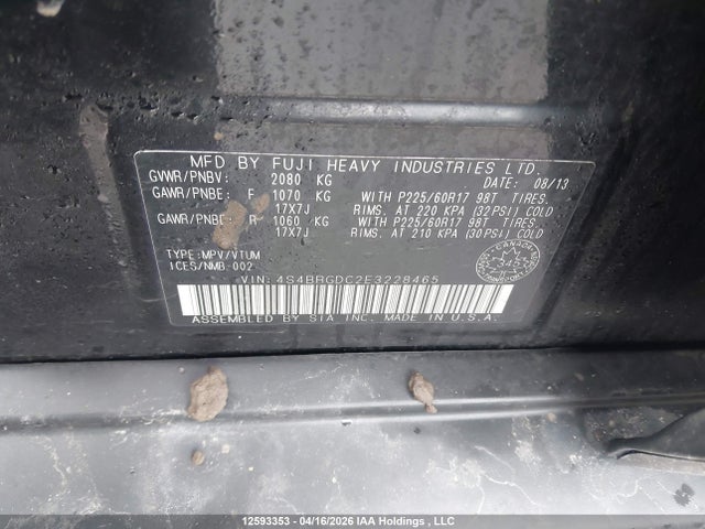 Продажа на аукционе авто 2014 Subaru Outback 2.5i, vin: 4S4BRGDC2E3228465, номер лота: 12593353