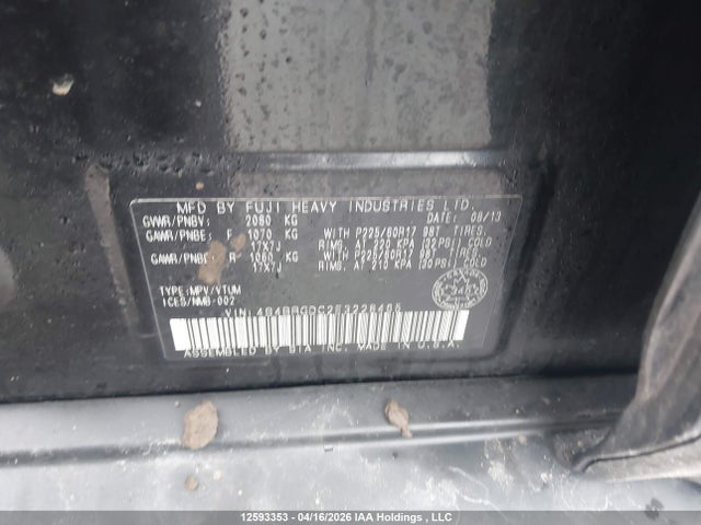 Продажа на аукционе авто 2014 Subaru Outback 2.5i, vin: 4S4BRGDC2E3228465, номер лота: 12593353