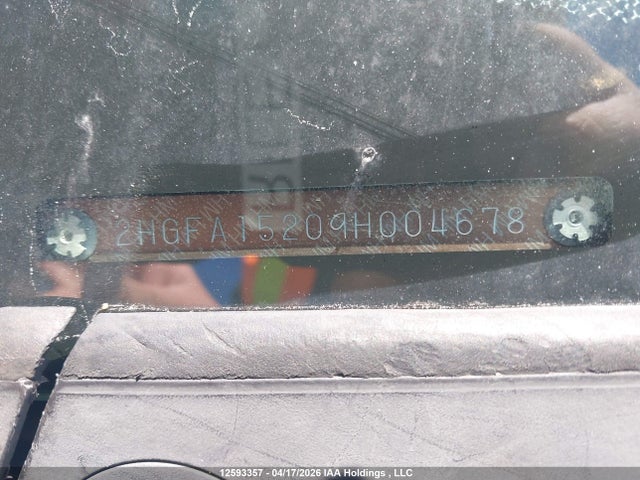 Aukcja sprzedaży 2009 Honda Civic, vin: 2HGFA15209H004678, numer aukcji: 12593357