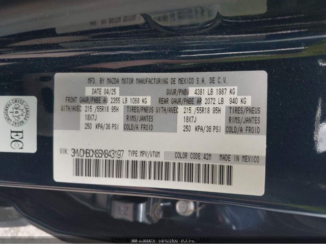 3MVDMBCM8SM843197 Mazda Cx-30 Gs
