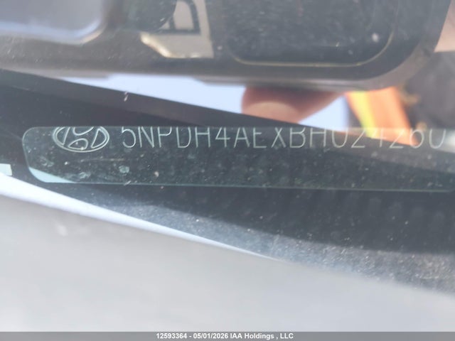 2011 Hyundai Elantra მანქანა იყიდება აუქციონზე, vin: 5NPDH4AEXBH024260, აუქციონის ნომერი: 12593364