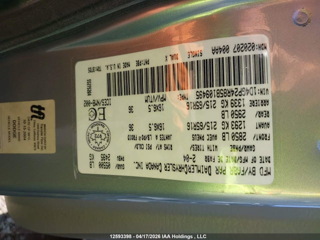 Продаж на аукціоні авто 2005 Dodge Grand Caravan Se, vin: 1D4GP24R85B109495, номер лоту: 12593398