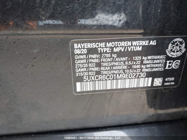 5UXCR6C01M9E02730 BMW X5 Xdrive40i