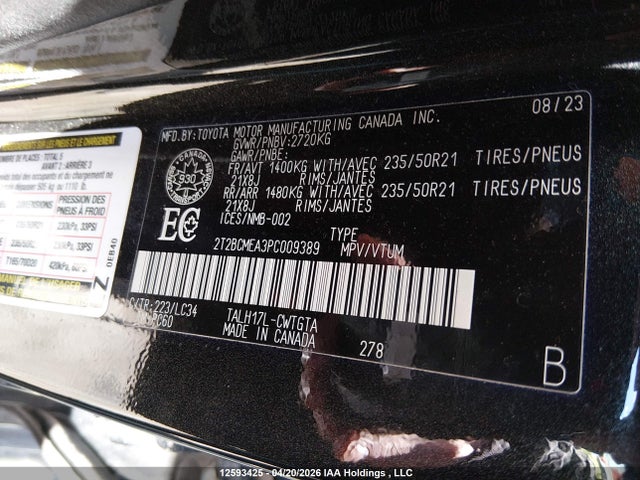 Продажа на аукционе авто 2023 Lexus Rx 500h, vin: 2T2BCMEA3PC009389, номер лота: 12593425