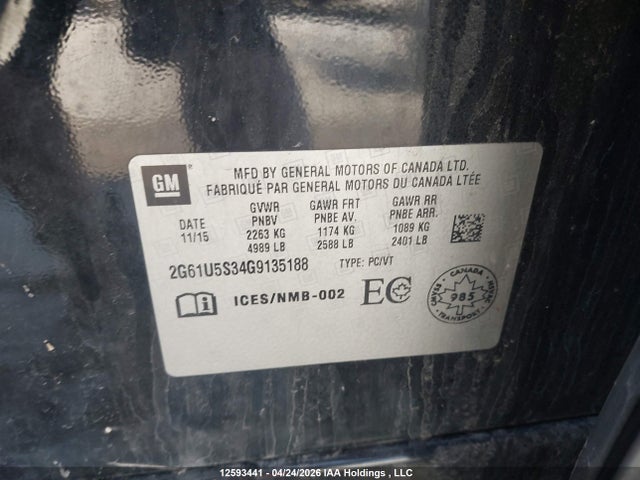 2G61U5S34G9135188 Cadillac Xts W20 Livery Package