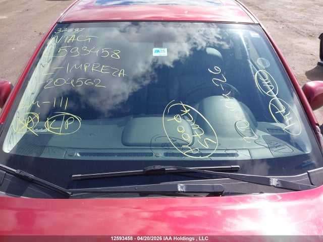 12593458 :رقم المزاد ، JF1GPAH62CH204562 vin ، 2012 Subaru Impreza مزاد بيع