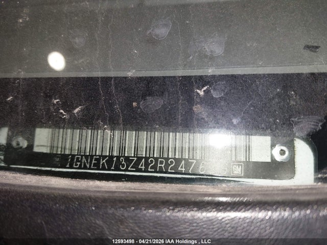 Aukcja sprzedaży 2002 Chevrolet Tahoe Bph Pkg./ls/lt, vin: 1GNEK13Z42R247656, numer aukcji: 12593498