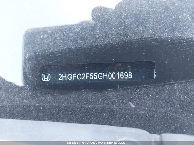 12593554 :رقم المزاد ، 2HGFC2F55GH001698 vin ، 2016 Honda Civic Sedan مزاد بيع