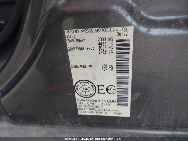 Nissan Altima Platinum 2022 1N4BL4FW6NN395000 Image 25