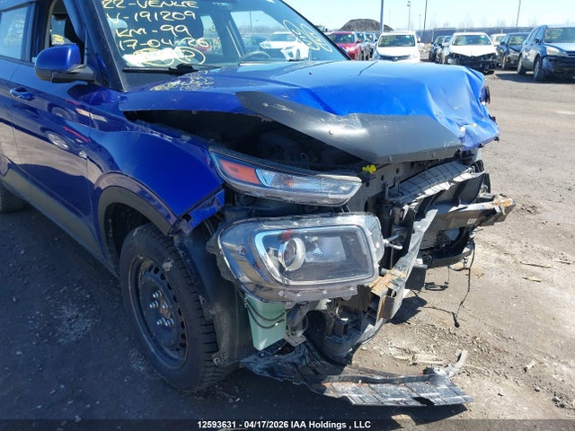 Продажа на аукционе авто 2022 Hyundai Venue Essential Auto Ivt, vin: KMHRB8A37NU191209, номер лота: 12593631