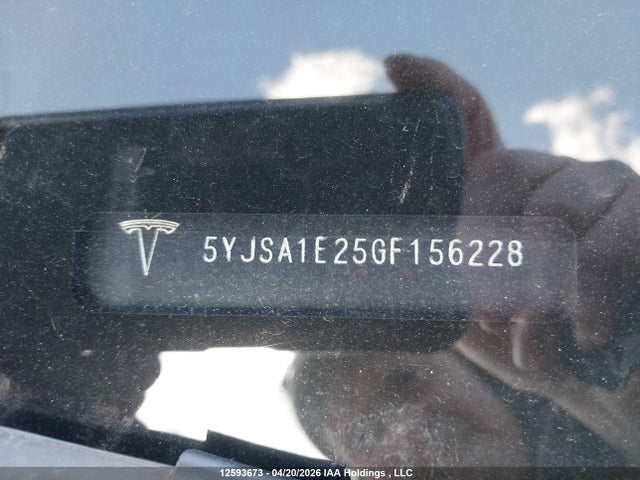 5YJSA1E25GF156228 Tesla MODEL S