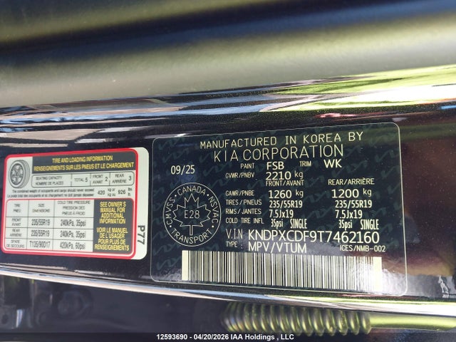 Aukcja sprzedaży 2026 Kia Sportage X Line Limited, vin: KNDPXCDF9T7462160, numer aukcji: 12593690