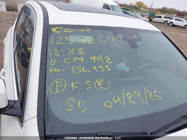 5UXTR9C58JLC79942 BMW X3 Xdrive30i