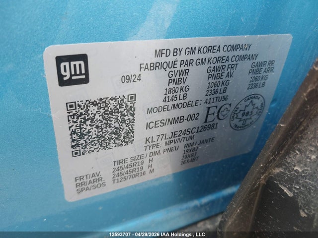 KL77LJE24SC126981 Chevrolet Trax