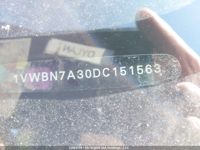 Aukcja sprzedaży 2013 Volkswagen Passat, vin: 1VWBN7A30DC151563, numer aukcji: 12593718
