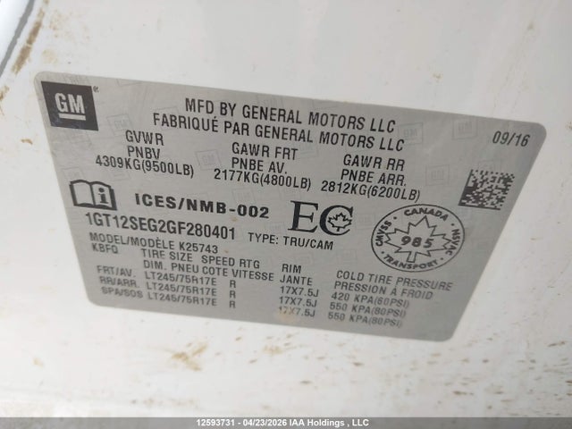 1GT12SEG2GF280401 GMC Sierra K2500 Sle