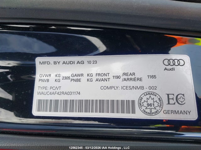 WAUC4AF42RA031174 Audi S4 3.0t Technik