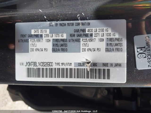 JM3KFBBL1K0628900 Mazda CX-5 SPORT