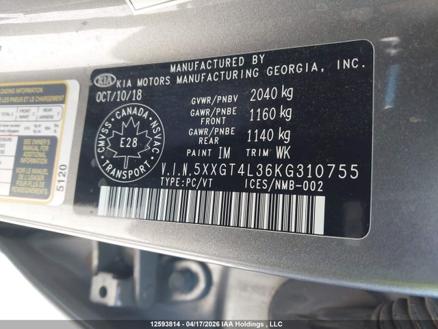 5XXGT4L36KG310755 KIA OPTIMA LX/S