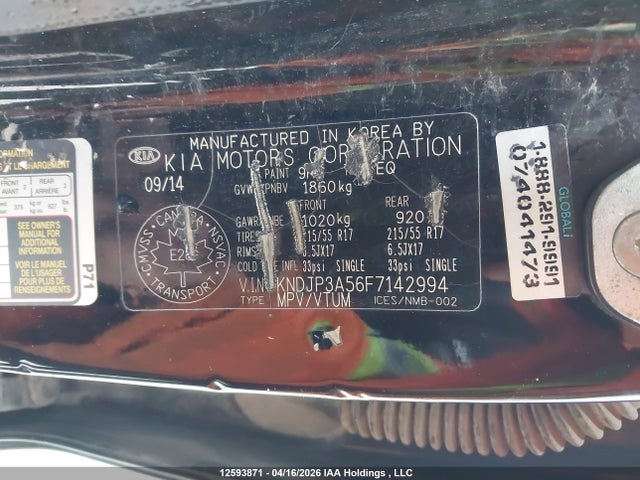 Aukcja sprzedaży 2015 Kia Soul +, vin: KNDJP3A56F7142994, numer aukcji: 12593871